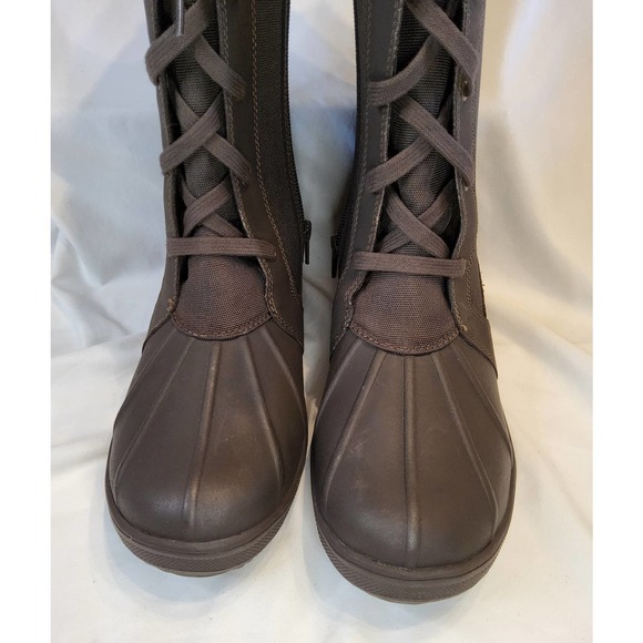 Clarks Shoes - Clarks Women's Carima Pluma Snow Boots Fur Lined NWOT Brown Tall Lace Up 9